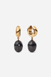 Earring with black pendant