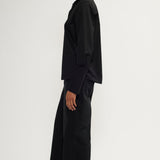 Tailcoat poplin shirt black