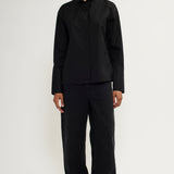 Tailcoat poplin shirt black