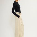 Tailored flat front trousers