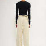 Tailored flat front trousers