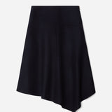 Melton wool asymmetric skirt