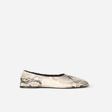 Leather ballerinas snake