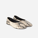 Leather ballerinas snake