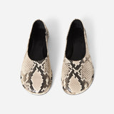 Leather ballerinas snake