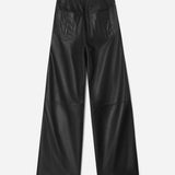 Baggy leather trousers