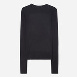 Long-sleeved rib top black