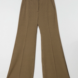 Flared trouser beige pinstripe