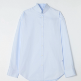 Stand-up collar shirt light blue