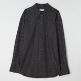 Grey wool pinstripe shirt