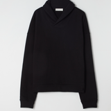 Wrap-collar sweatshirt