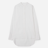 Standup collar long shirt white