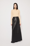 Doublé leather maxi skirt
