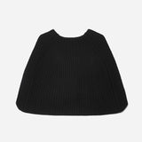 Merino/cashmere poncho black