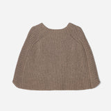 Merino/cashmere poncho beige melange