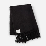 Alpaca blanket scarf black