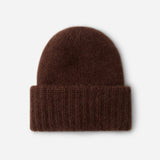 Mohair beanie brown