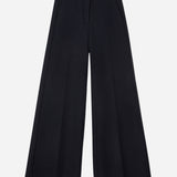 Flared long trousers black