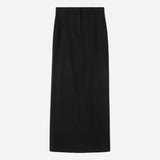 Tailored maxi skirt black