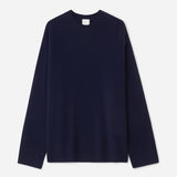 Cashmere crewneck sweater navy