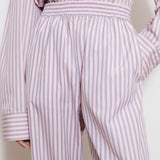 Pull-on trousers in pink stripe