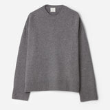 Cashmere crewneck sweater grey melange