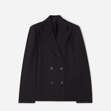 Double breasted blazer jacket black