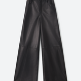 Baggy leather trousers