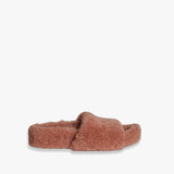 Shearling slippers dusty pink