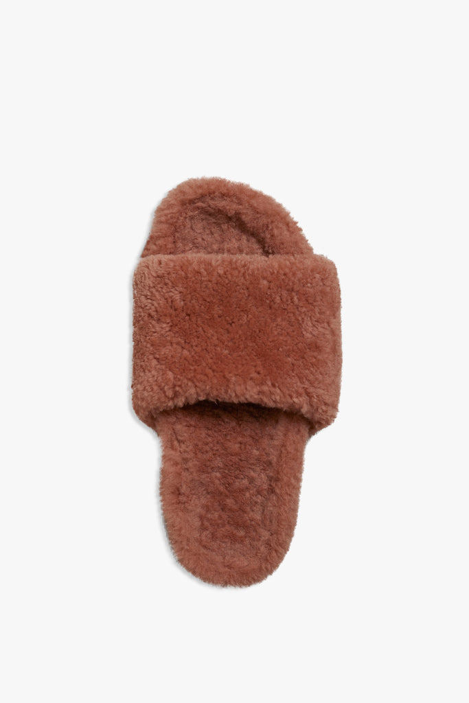 The row shearling online slippers