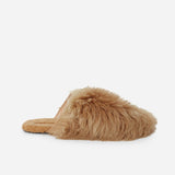 Hairy shearling slippers